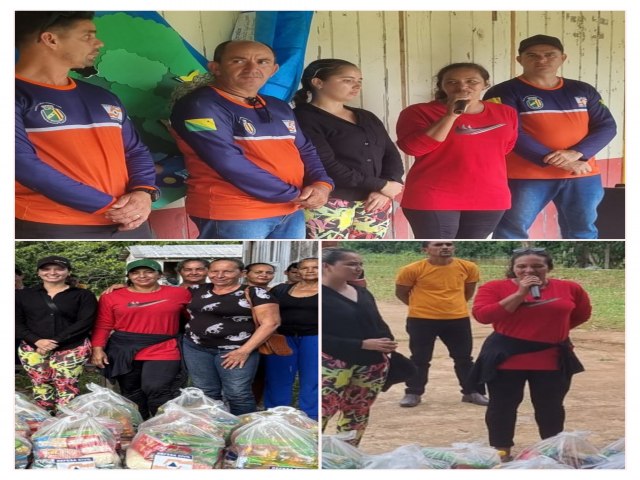 Jaluza do Val faz entrega de donativos junto com vice-prefeito e chefe da Defesa Civil