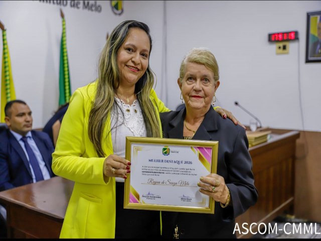 Regina de Souza Melo recebe homenagem Mulher Destaque 2026 em Mâncio Lima