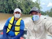 Presidente Renan Costa visita áreas alagadas do Rio Moa e Azul.