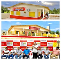 VEREADORES PARTICIPAM DE INAUGURAÇÃO DE ESCOLA E CRECHE.